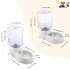 3.5L/1Gal Pet Water Dispenser Self-Dispensing Gravity Pets Water Feeder Automatic Pet Waterer Cat Dog