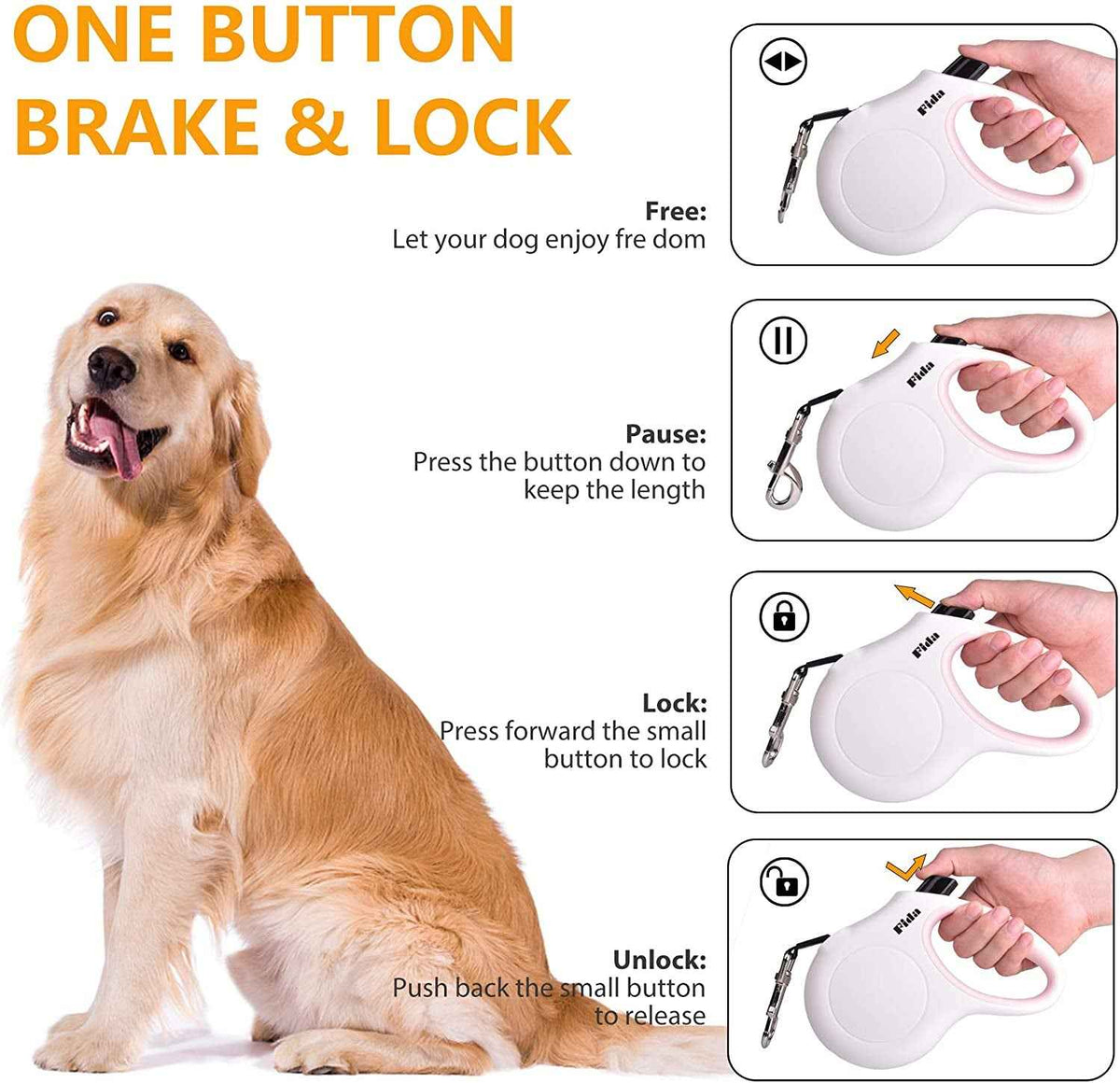 Retractable Dog Leash 16ft