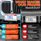 2 Pack Bling License Plate Frames for Women