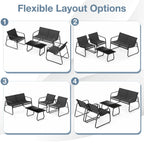 4 Pieces Patio Furniture Set