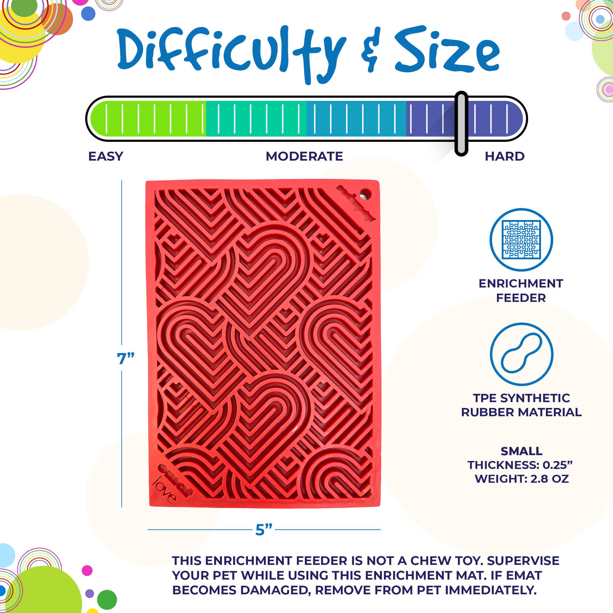Love eMat - Enrichment Lick Mat for Dogs and Cats