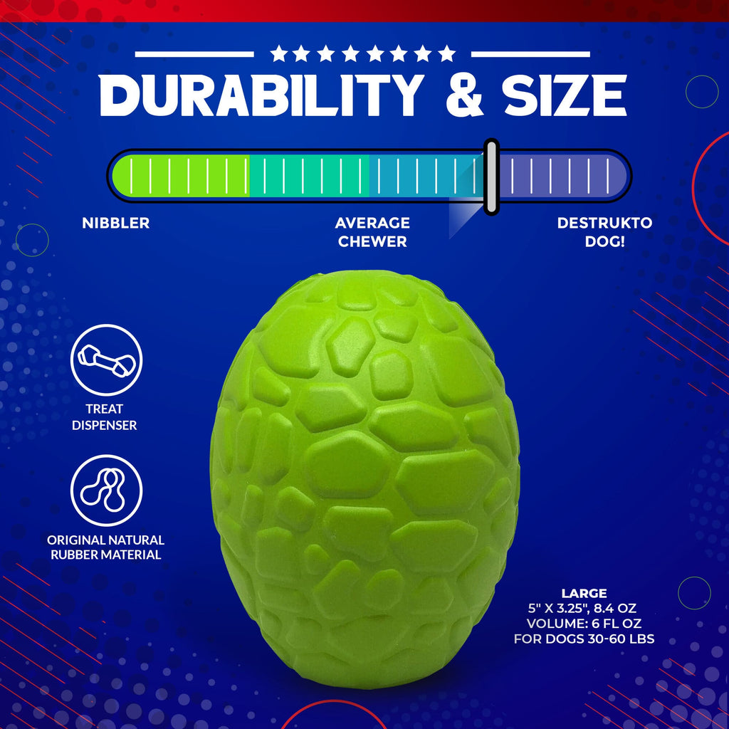 Dinosaur Egg Dog Chew Toy & Treat Dispenser