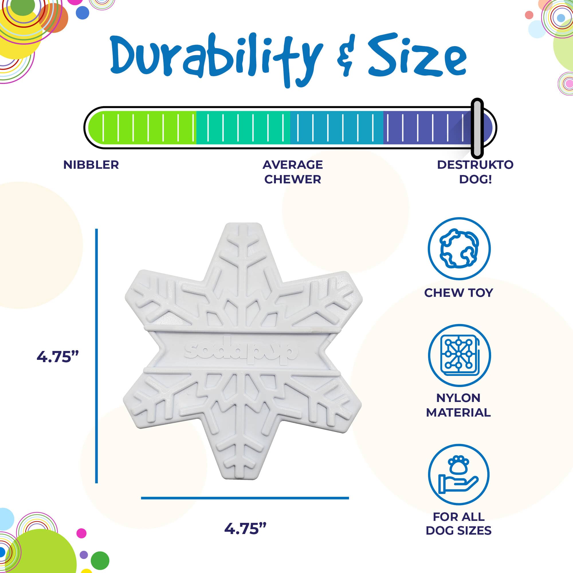 Snowflake Nylon Dog Chew Toy