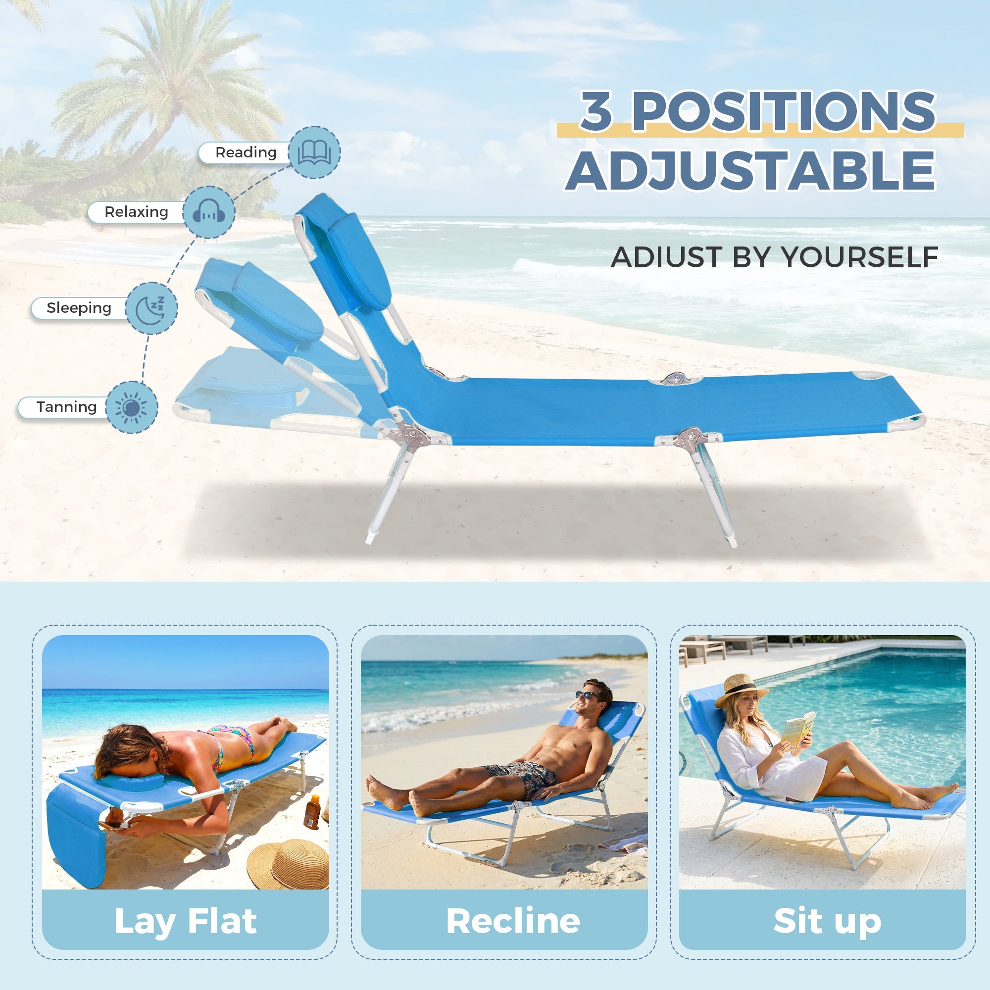 Folding Chaise Lounge Chair