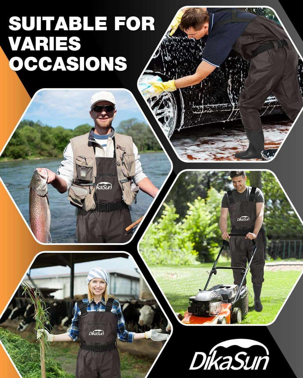 Lightweight Boot/foot Chest Waders with Boots