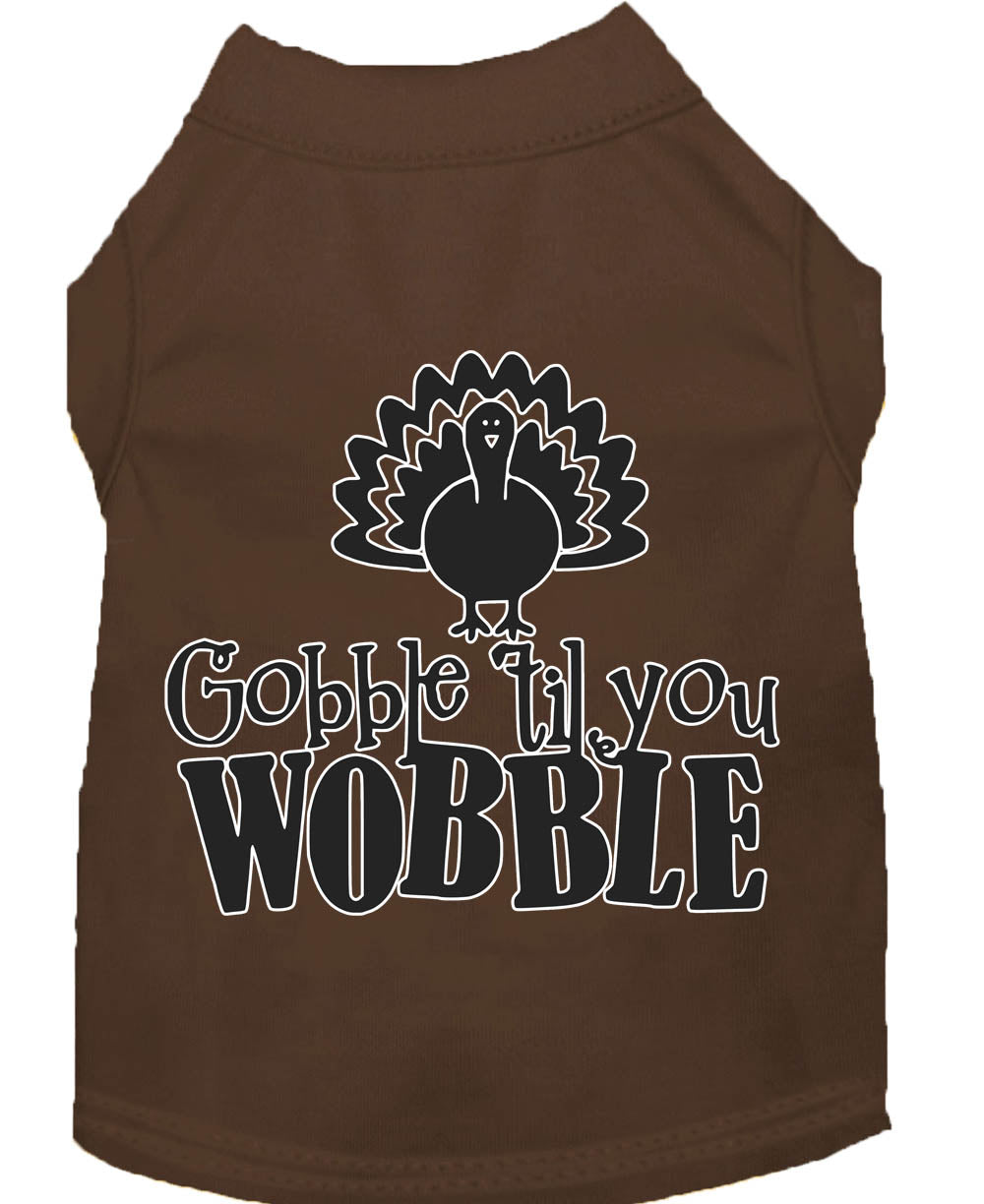 Pet Dog & Cat Shirt "Gobble Til Ya Wobble"