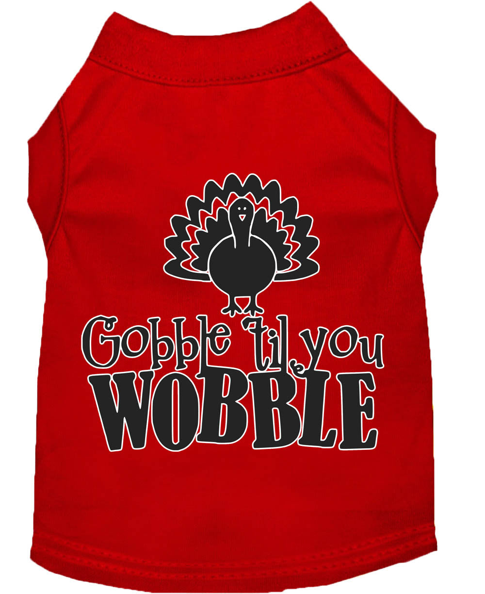 Pet Dog & Cat Shirt "Gobble Til Ya Wobble"