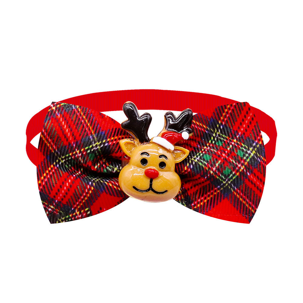 Pet Plaid Bow Tie