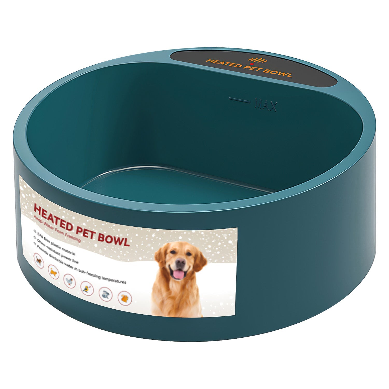 Heated Water Bowl for Dog Cat 74.4OZ
