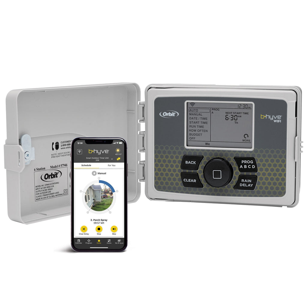 B-hyve Smart 6-Zone Indoor/Outdoor Sprinkler Controller Wi-Fi & Bluetooth | 57946