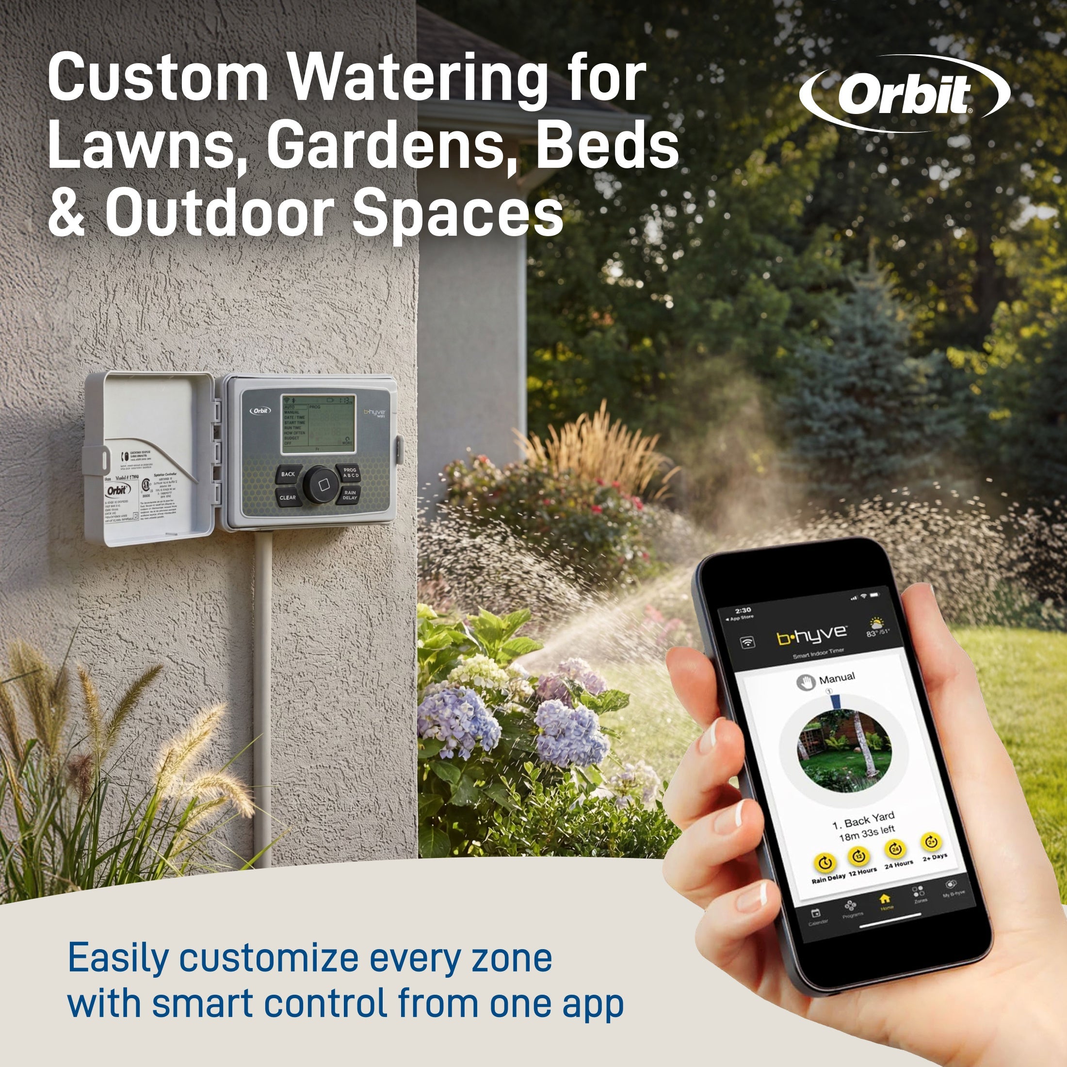 B-hyve Smart 6-Zone Indoor/Outdoor Sprinkler Controller Wi-Fi & Bluetooth | 57946