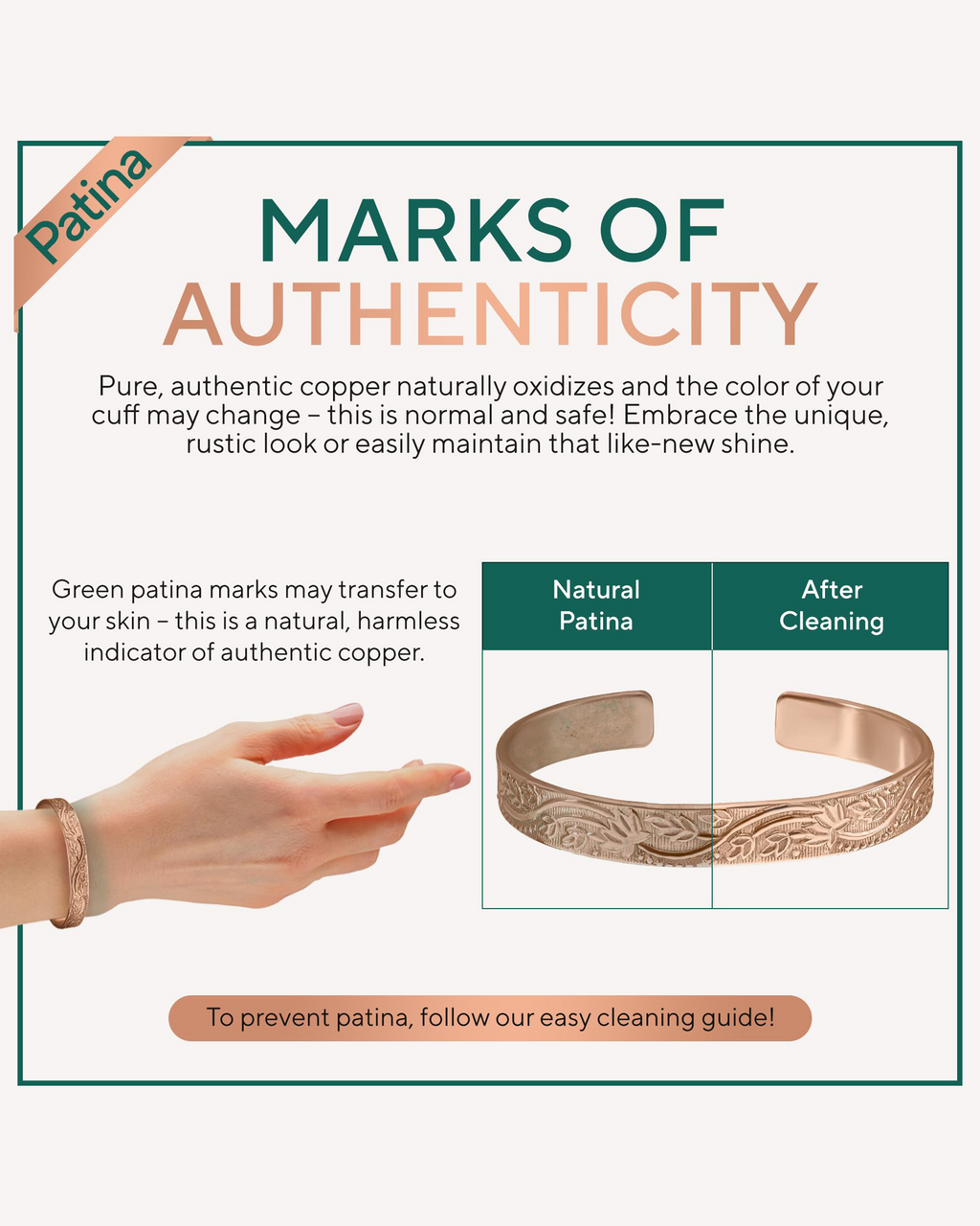 Pure Copper Cuff Bracelet
