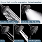 5-Spray Fixed Shower Head