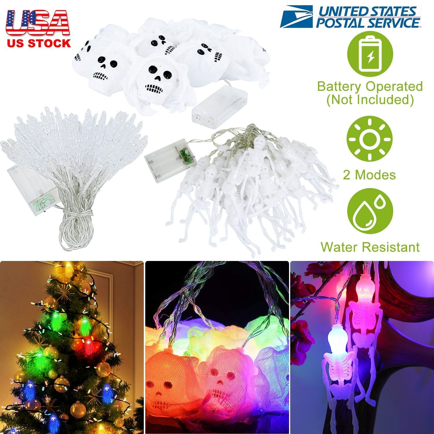 3Pcs Halloween Light Decorations