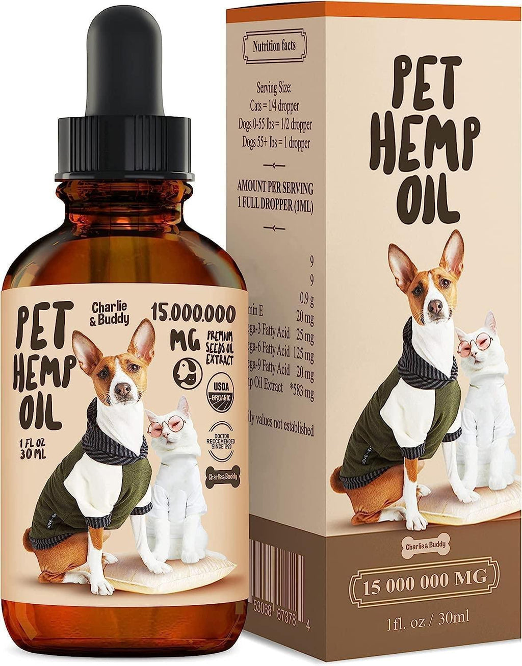 Hemp Oil for Dogs & Cats Hip & Joint & Skin Support