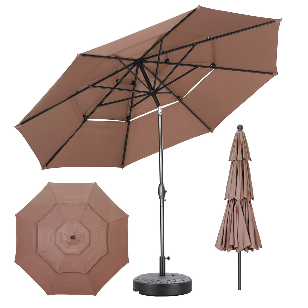 Ainfox 10FT 3 tier vented Outdoor Table Umbrella