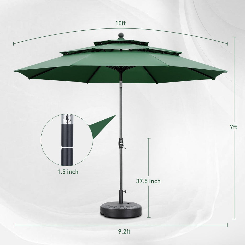 Ainfox 10FT 3 tier vented Outdoor Table Umbrella