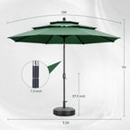 Ainfox 10FT 3 tier vented Outdoor Table Umbrella