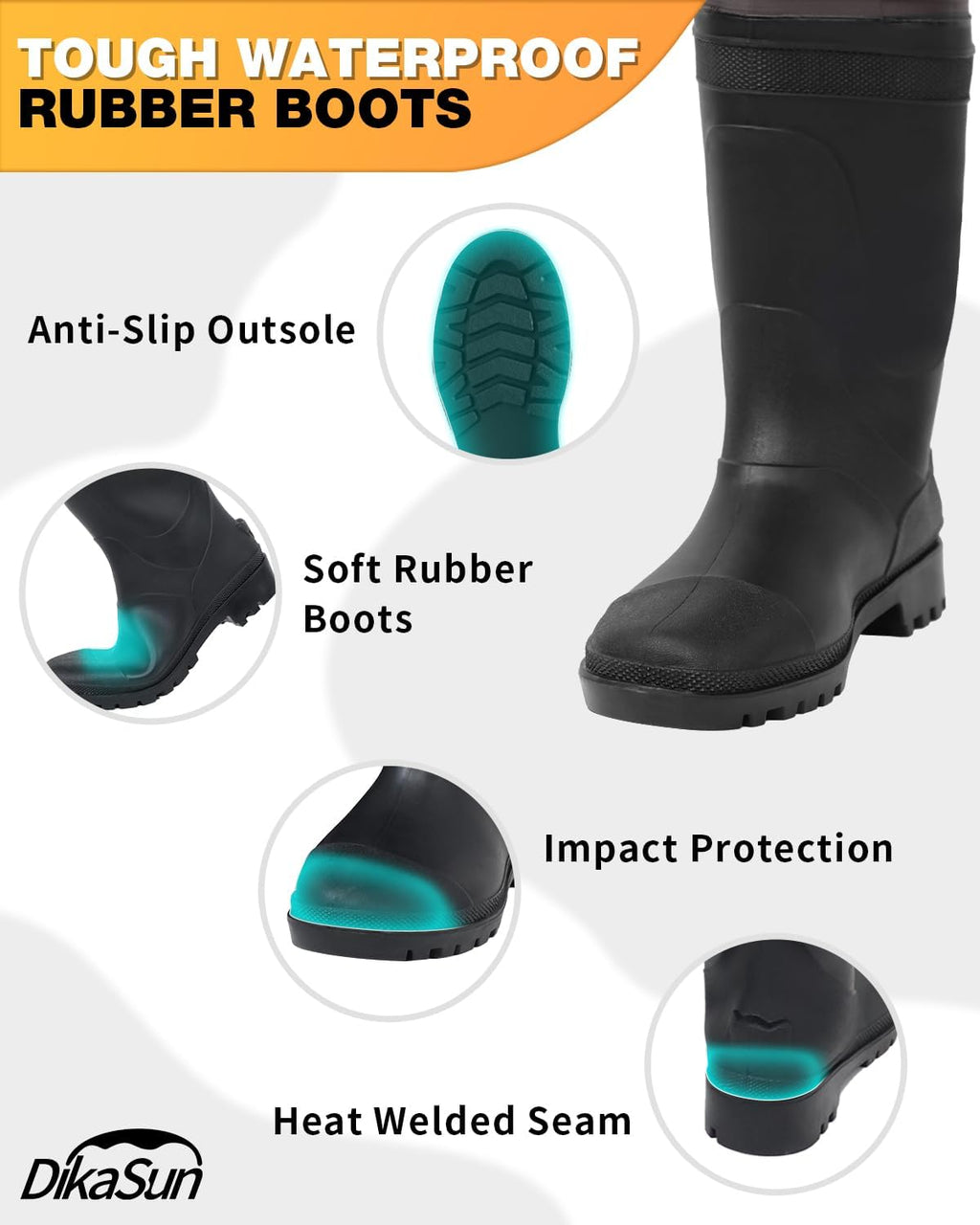Lightweight Boot/foot Chest Waders with Boots