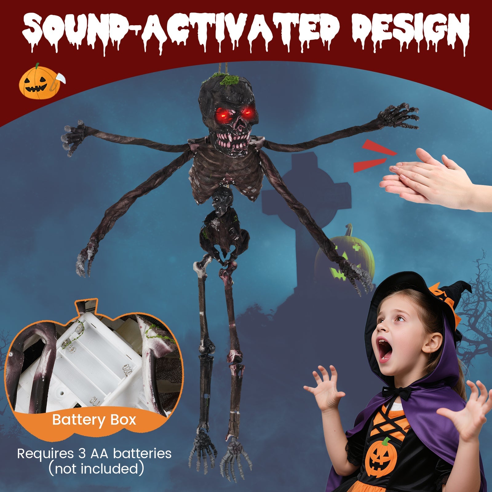 6 Feet Animated Halloween Decoration