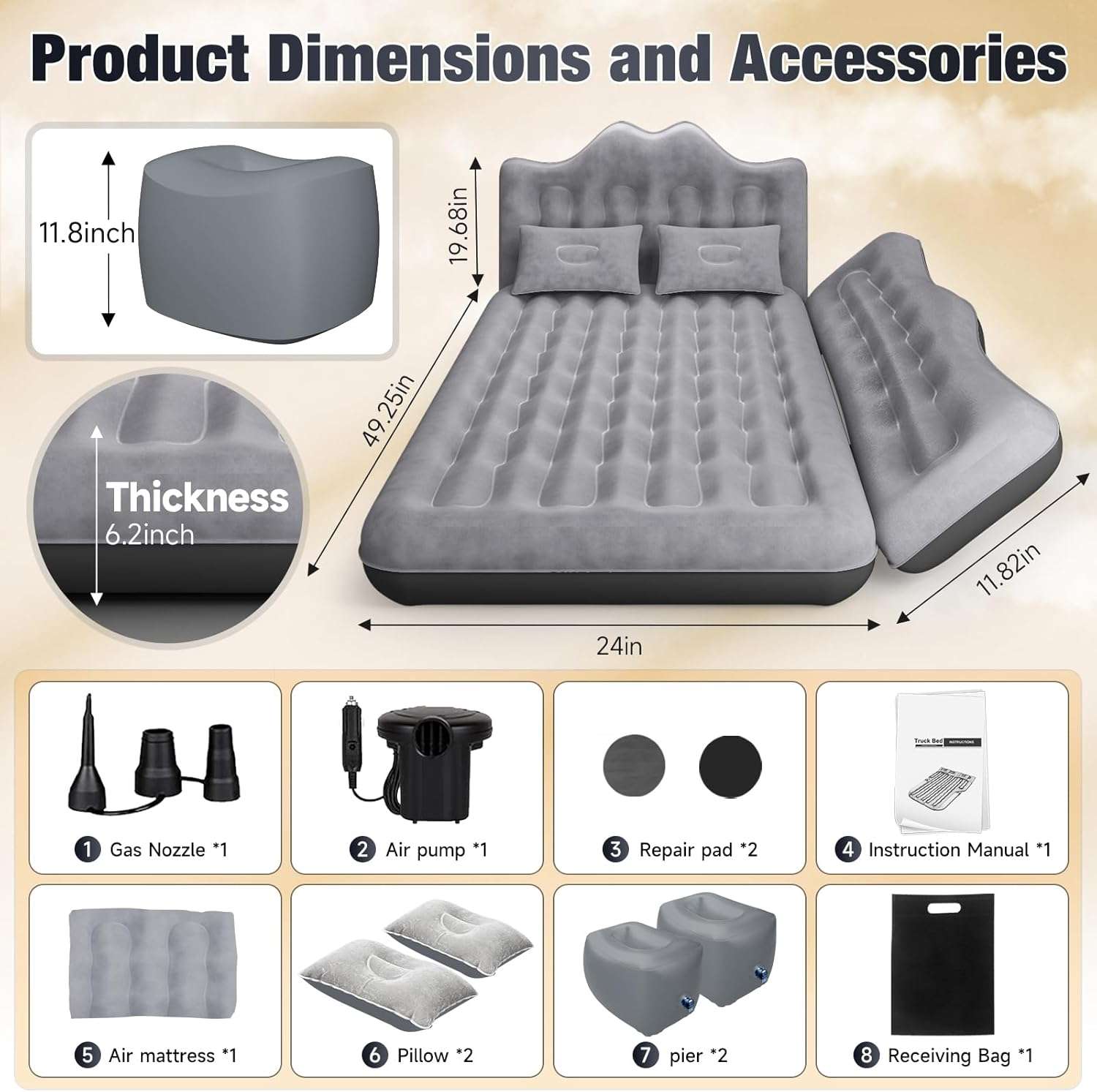 Backseat SUV/Car/Truck Air Mattress