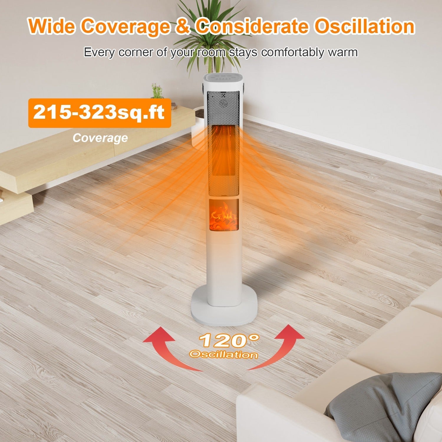 1500W Ceramic Tower Heater