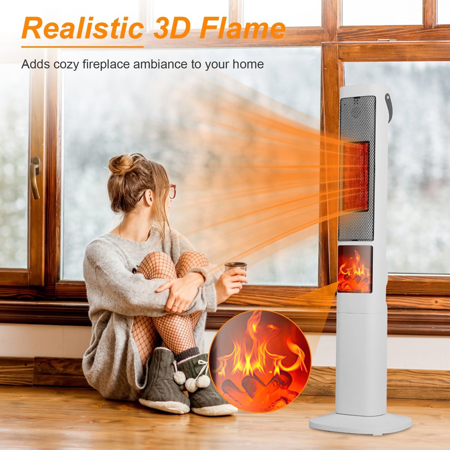 1500W Ceramic Tower Heater