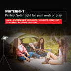 TRU De-LIGHT WHITENIGHT Multipurpose Solar / AC / DC - Garden, Camping Main Light + 3 Independent Detachable Multi Mode Side Lights / Tripod + Carrying Bag