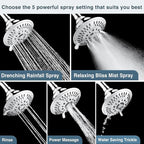 5-Spray Fixed Shower Head