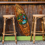 Tiki Bar Surfboard Wall Art