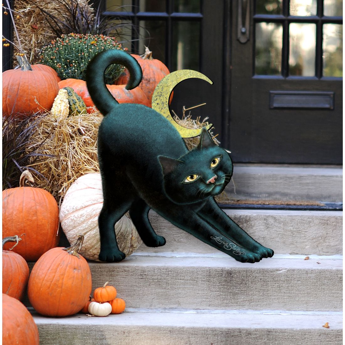 Halloween Cat Door Decor