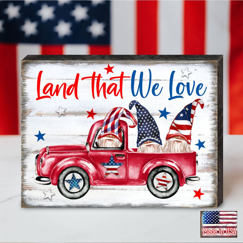 American Patriotic Tractor Wall Block
