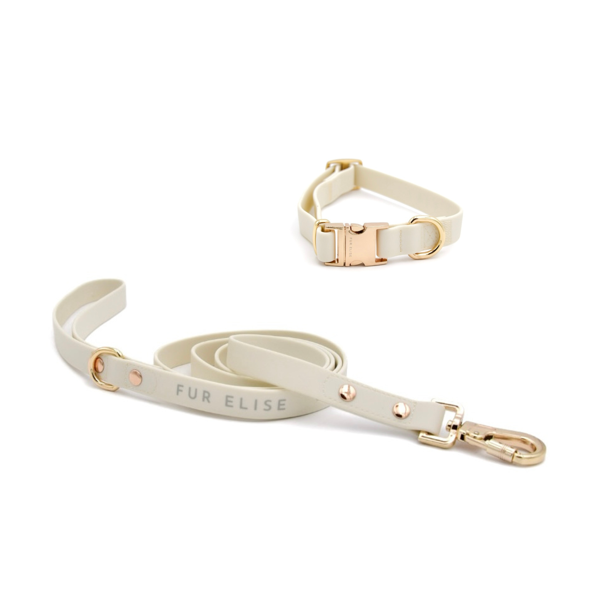 Fur Elise Elise Collar & Leash Set - Bone