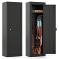 8 Rifle Safe Large Gun Cabinet with Storage Shelf-Black