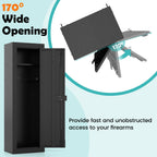 8 Rifle Safe Large Gun Cabinet with Storage Shelf-Black