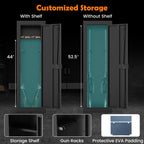 8 Rifle Safe Large Gun Cabinet with Storage Shelf-Black