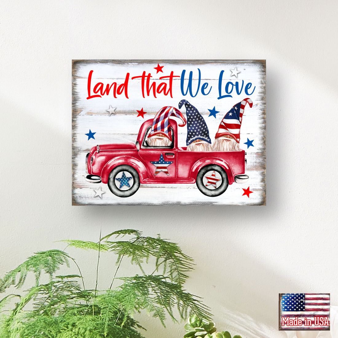 American Patriotic Tractor Wall Block