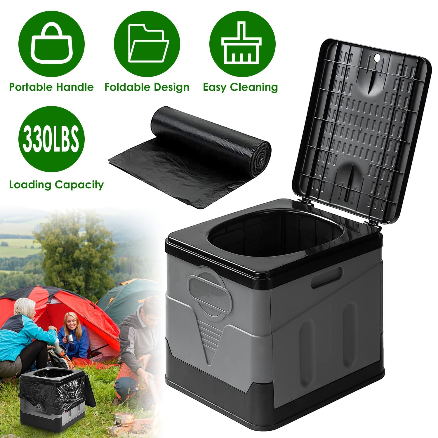 Portable Toilet for Car Camping Boating Hiking Outdoor