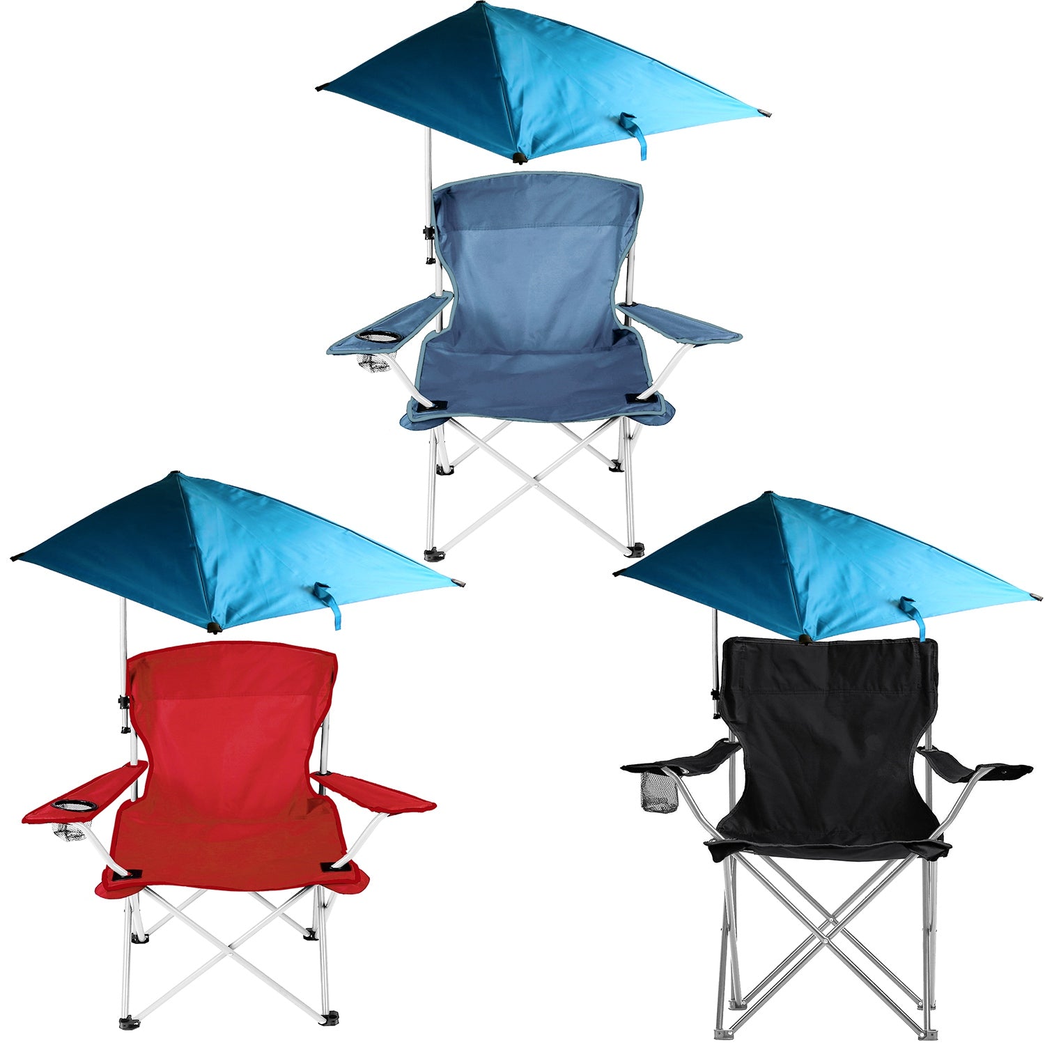 Beach Chair with Detachable Umbrella