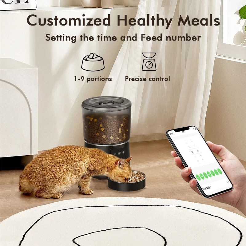 4L Automatic Smart Pet Feeder For Multiple Cats Dogs