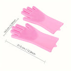 Pet Bathing Glove - Silicone Scrubber Mitt