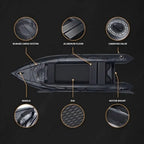 2 Person Inflatable Fishing Kayak PVC Boat