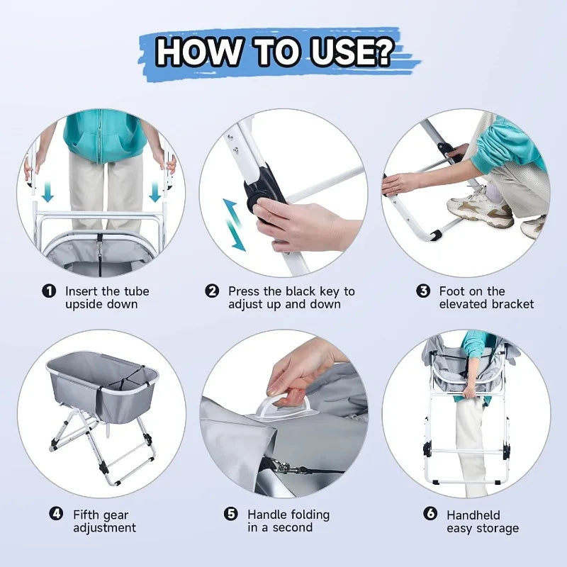 Elevated Dog Bath Tub/Station, Foldable, Adjustable