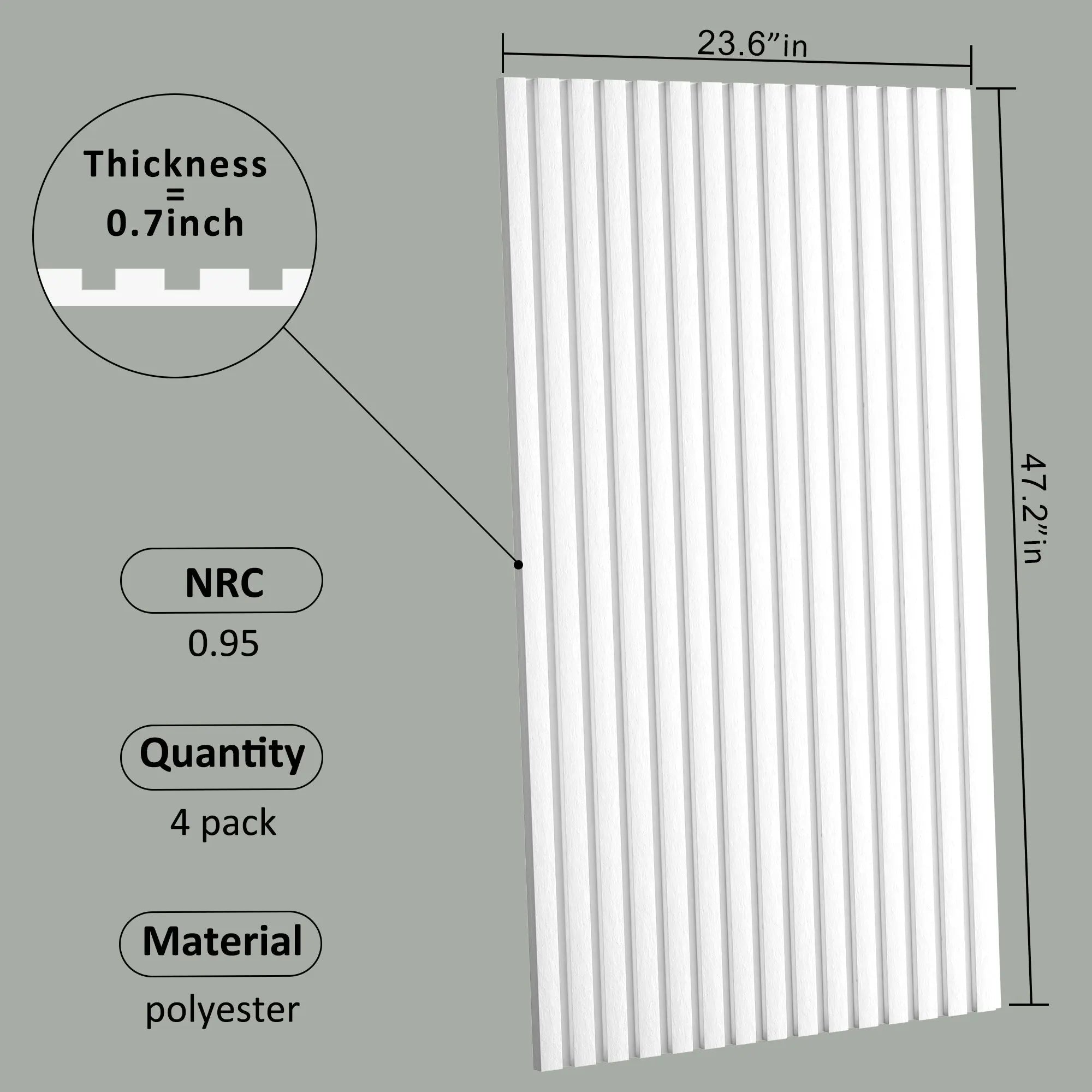 48x24x0.7 Sound Proof Wall Panels