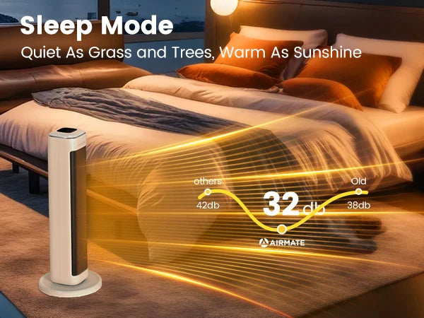 25"  Ceramic Tower Heater for Indoor Use Large Room