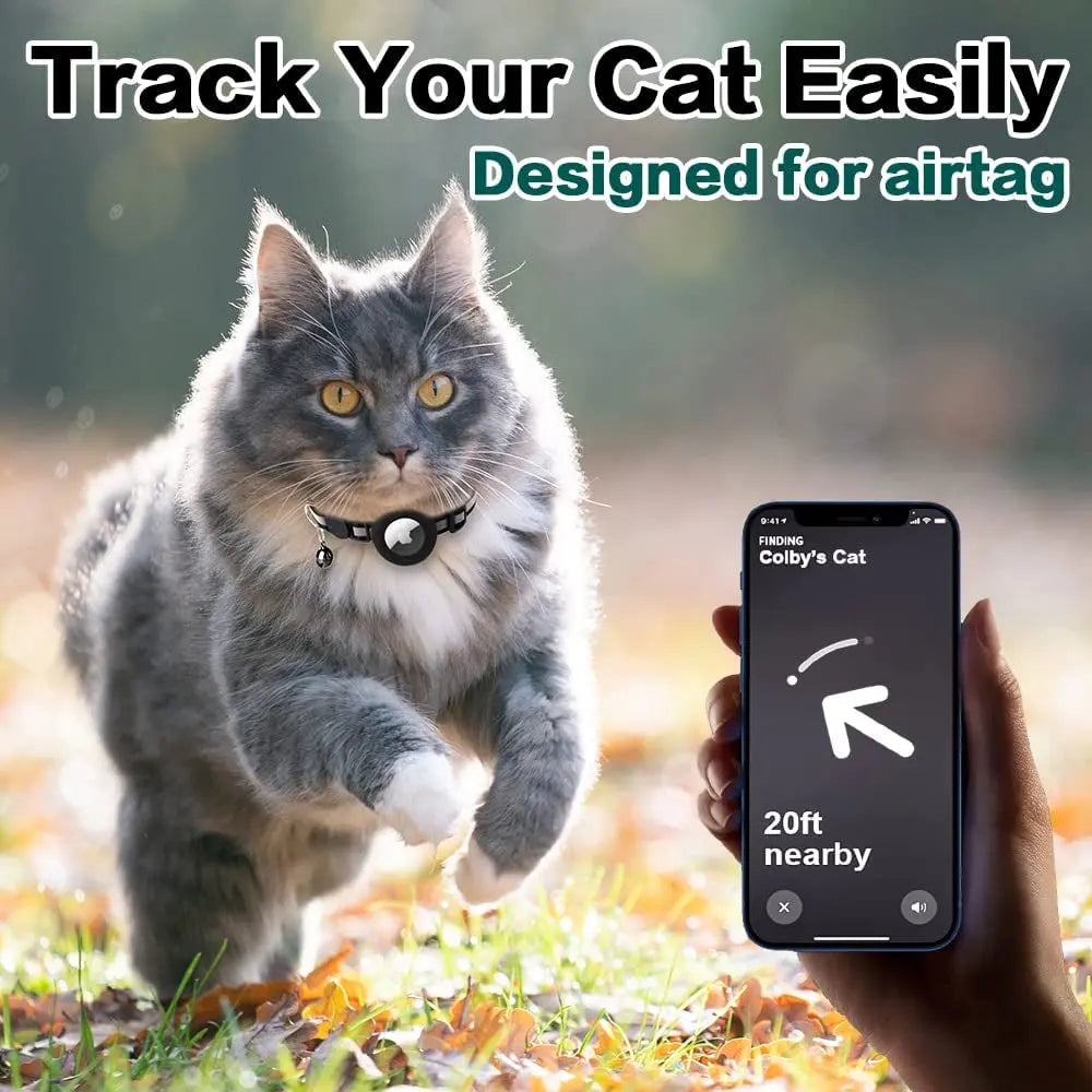 AirTag Cat Collar – Secure & Stylish