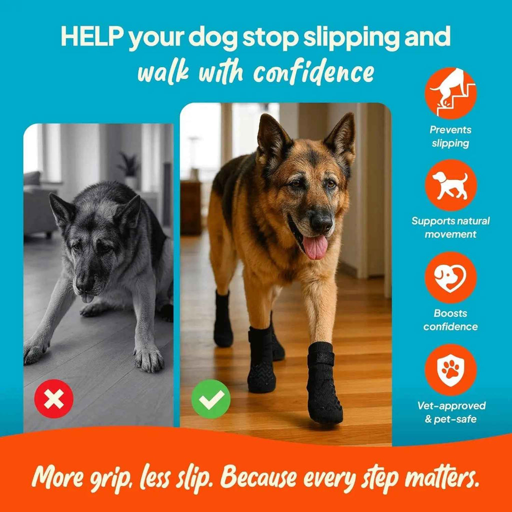 Anti-Slip Dog Socks with Straps
