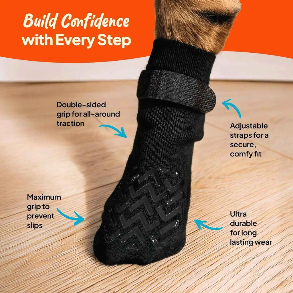 Anti-Slip Dog Socks with Straps