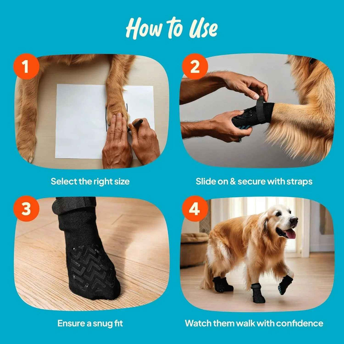 Anti-Slip Dog Socks with Straps