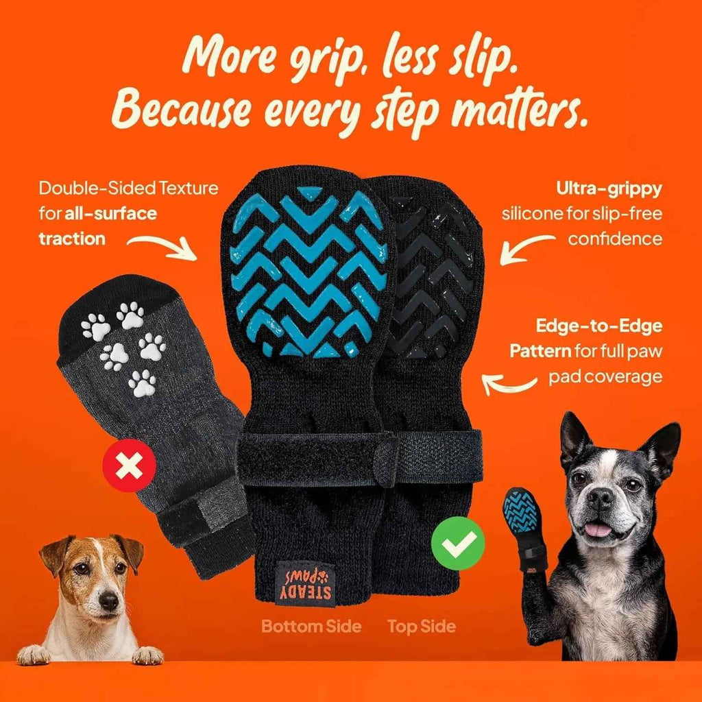 Anti-Slip Dog Socks with Straps